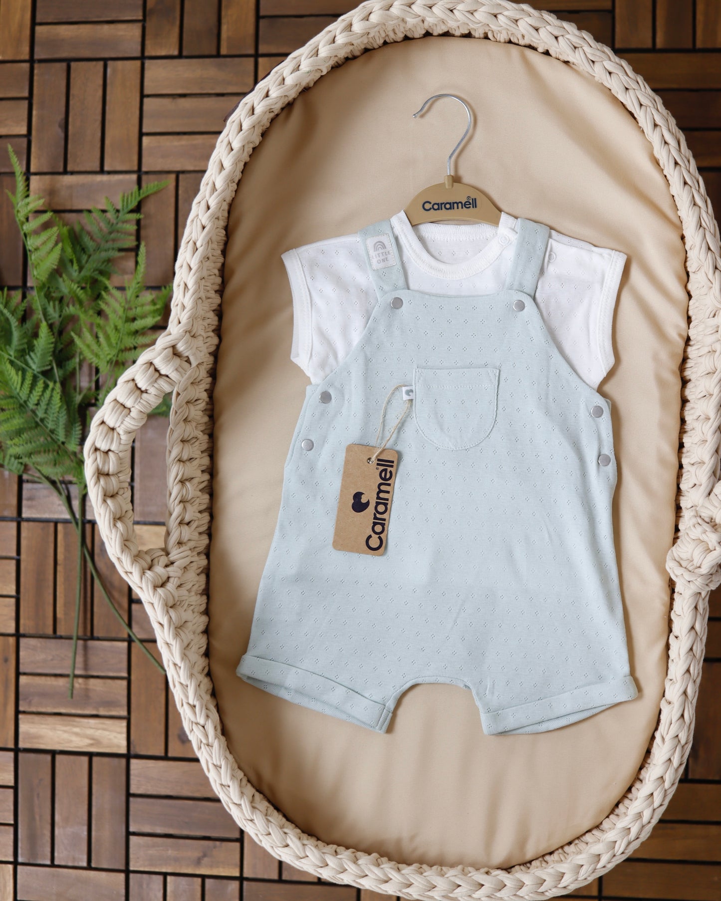 طقم أفرهول صيفي خفيف قطن ١٠٠٪‏ أخضر