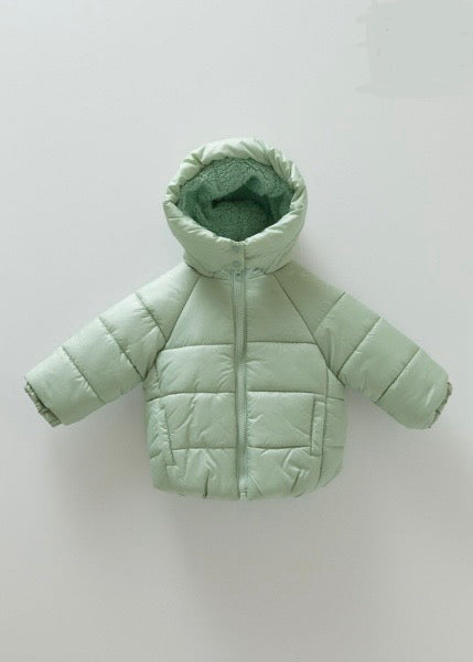 ⁨⁨ جاكيت بيبي مطري مبطن- اخضر⁩⁩