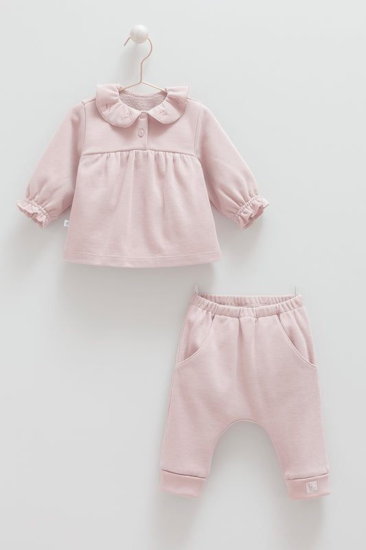 طقم قطعتين زهري ٣-١٨ شهر🌸