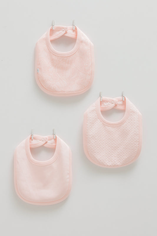 طقم مريلة ٣ قطع قطن ١٠٠٪‏ زهري