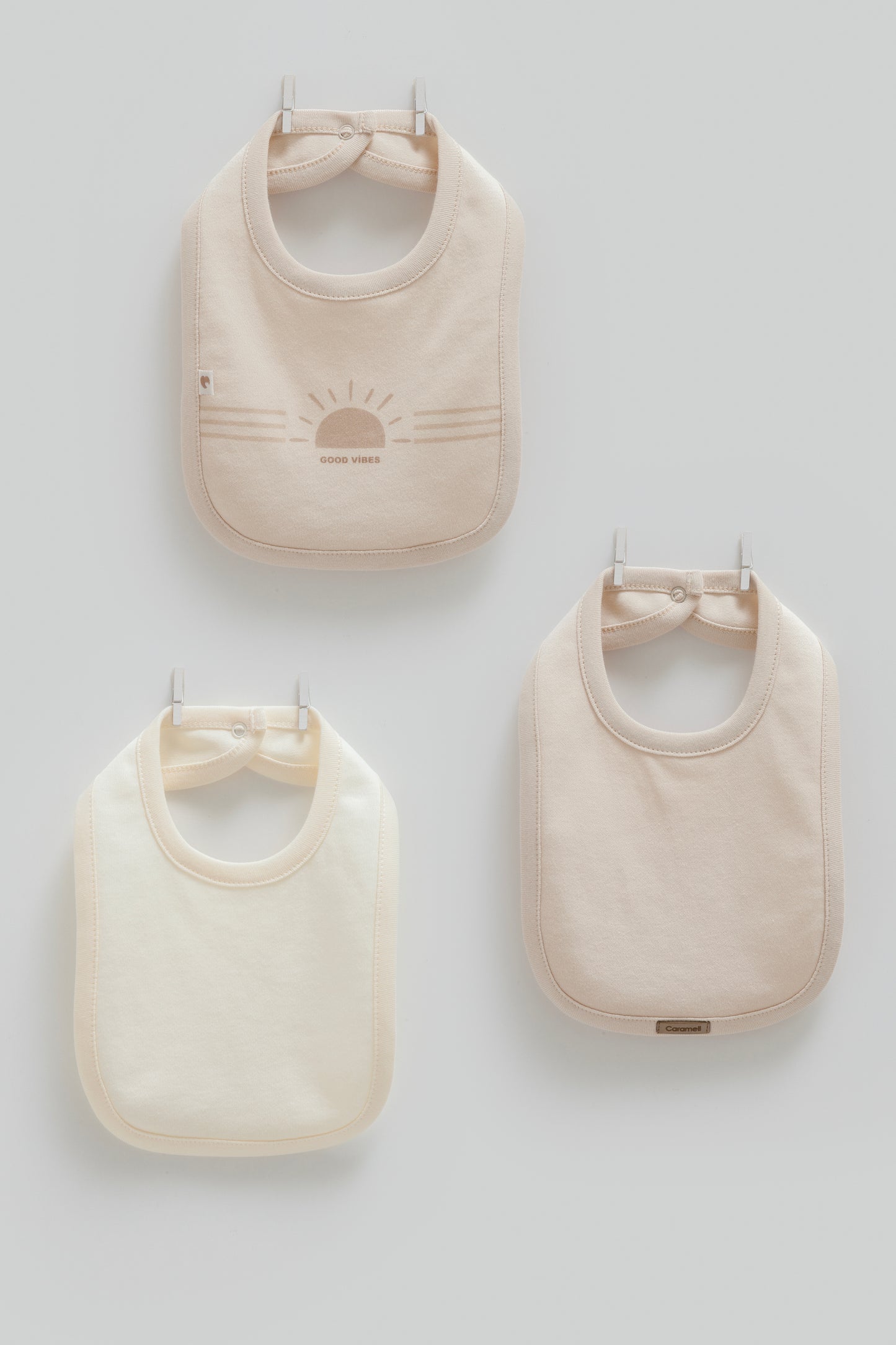 طقم مريلة ٣ قطع قطن ١٠٠٪‏ 🔅بيج