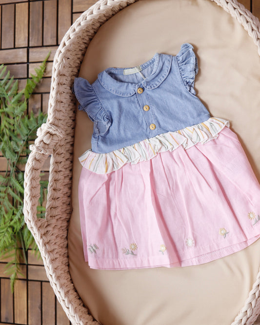 فستان بيبي جينز خفيف🩷