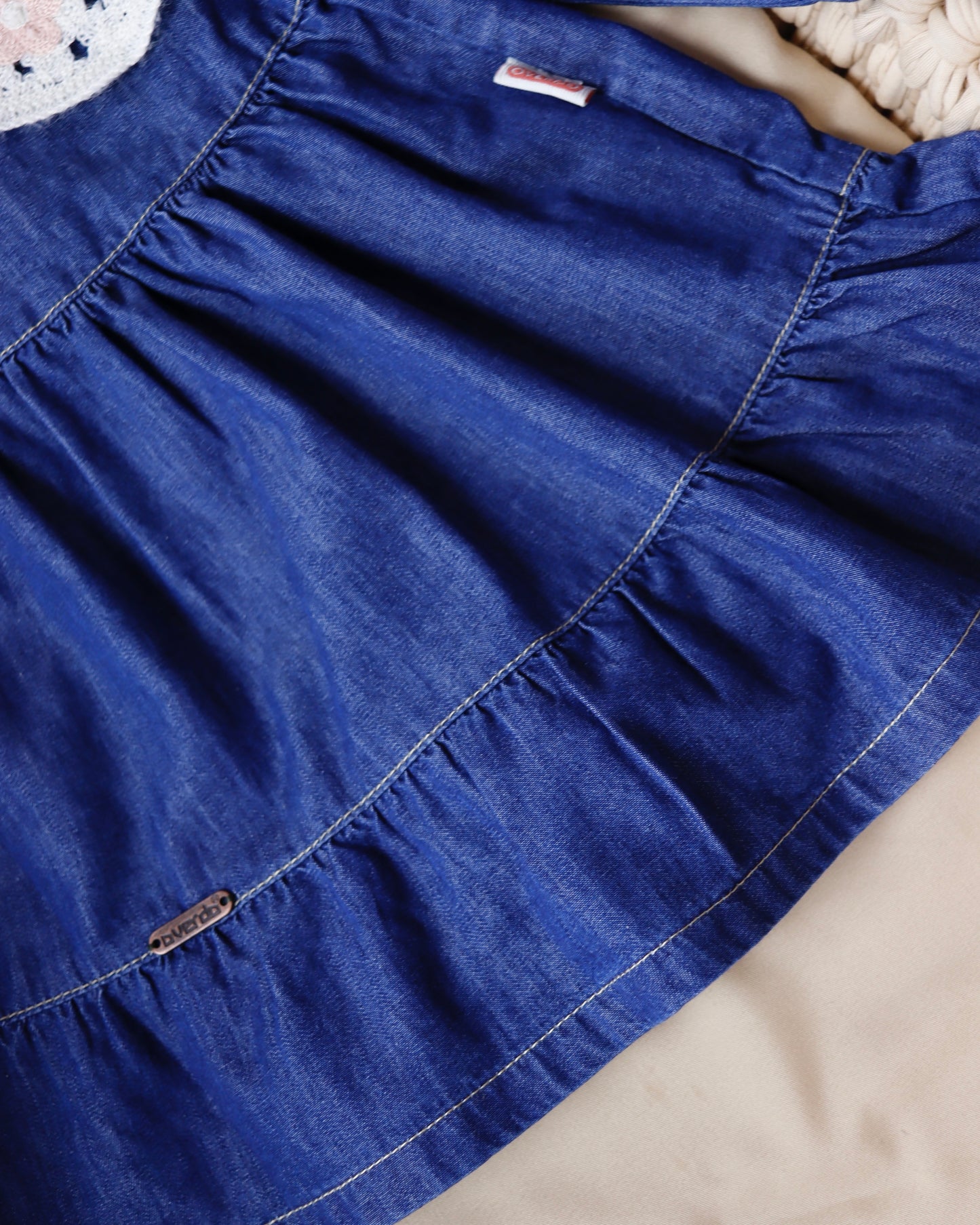 فستان جينز خفيف ١-٤ سنوات🪡