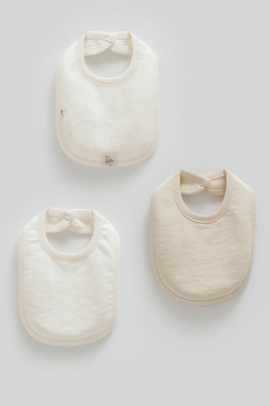 طقم مريلة ٣ قطع قطن ١٠٠٪‏ ايفوري