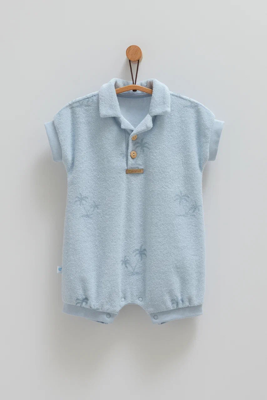 أفرهول صيفي برسمة النخيل باللون الازرق🌴