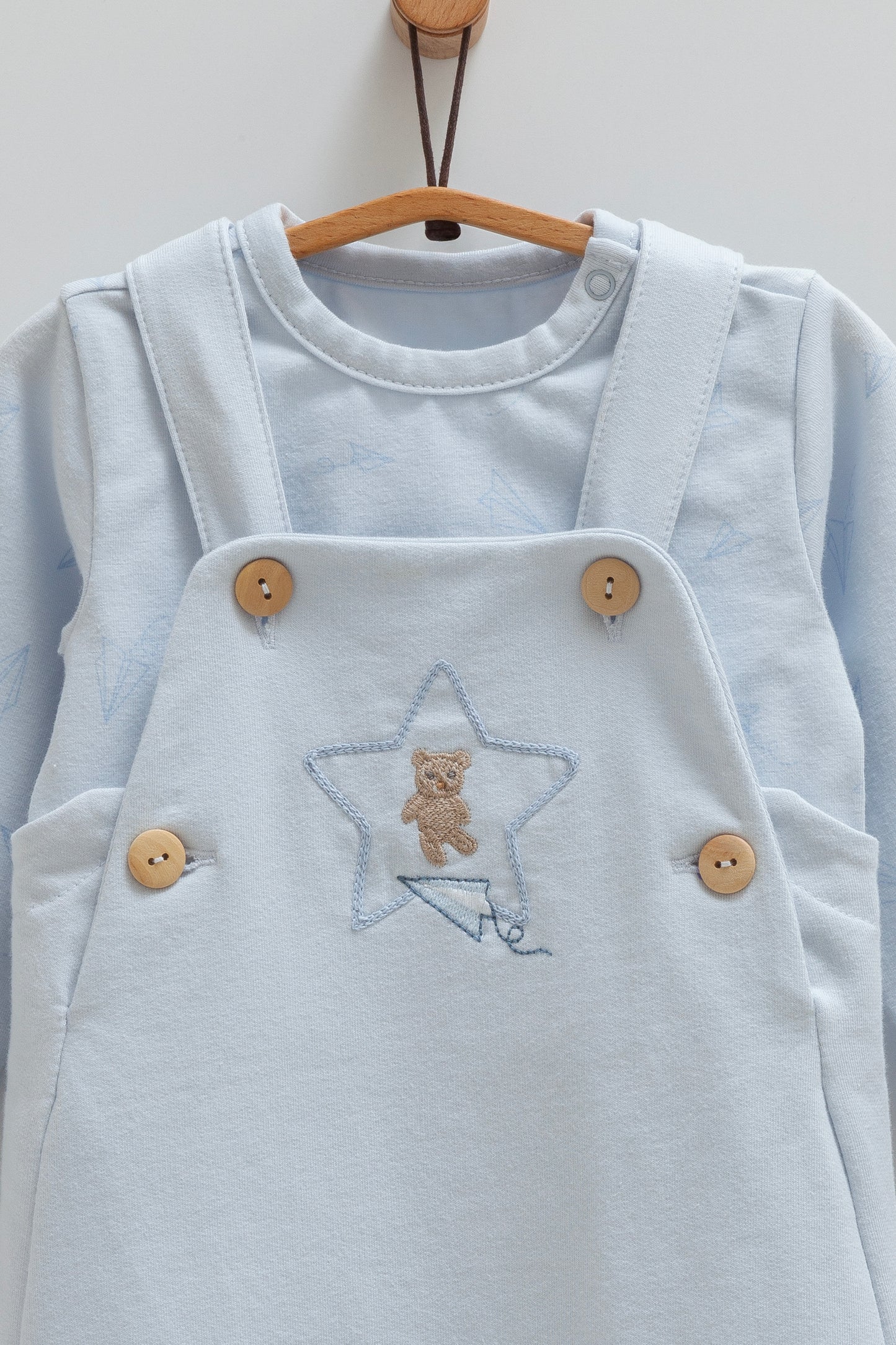 طقم أفرهول ازرق🧸