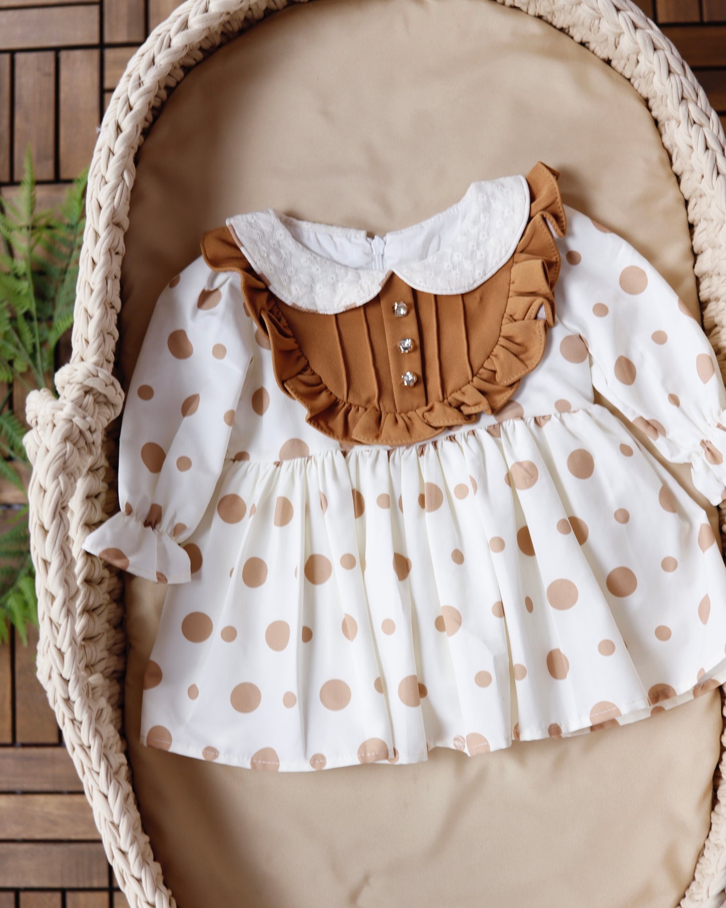 فستان بناتي 🧡 ٦-٣٠ شهر