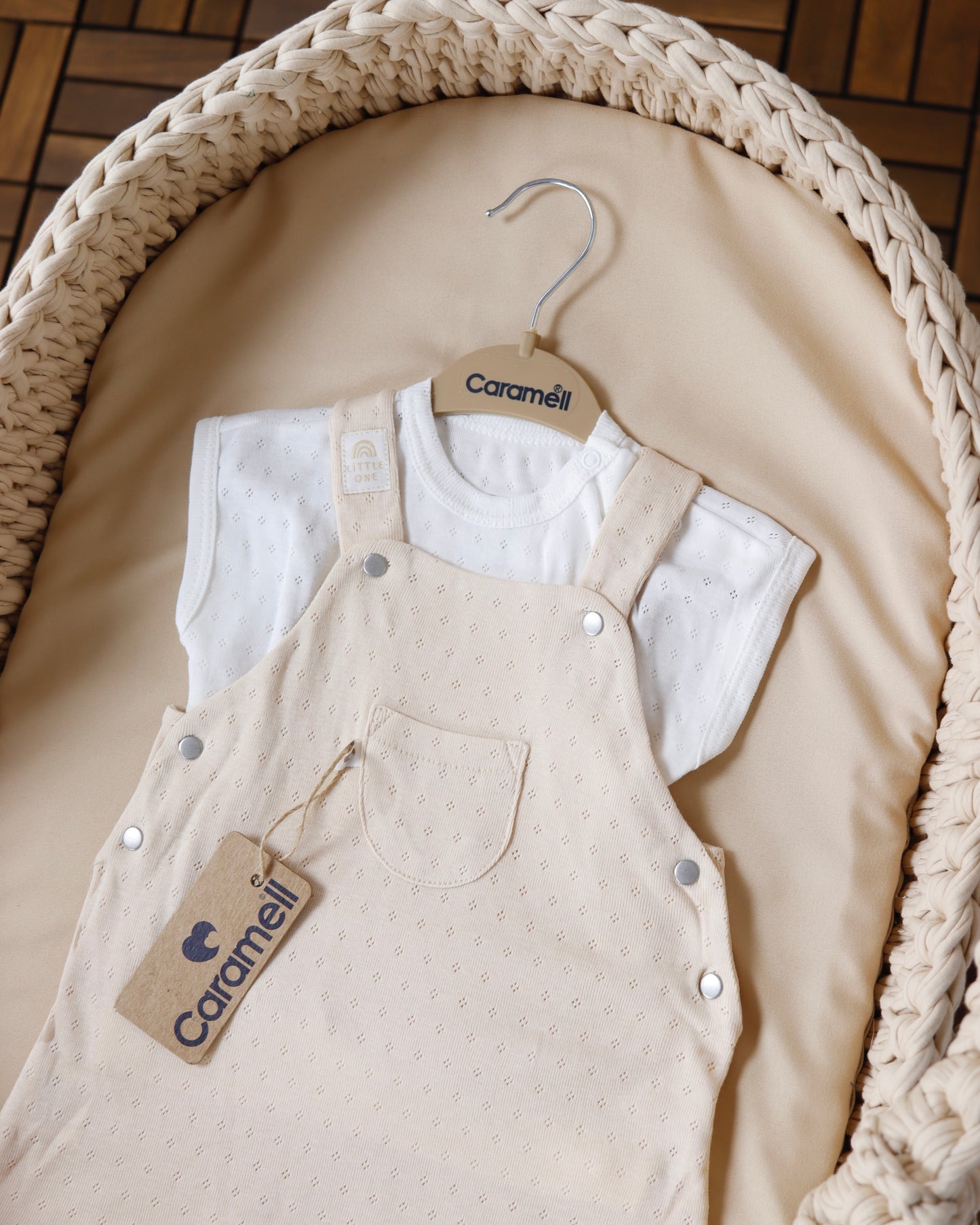 طقم أفرهول صيفي خفيف قطن ١٠٠٪‏ بيج