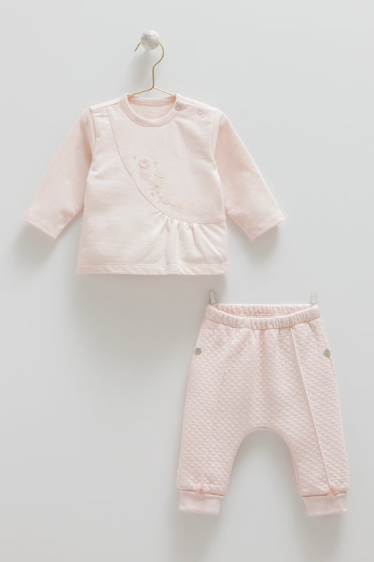 طقم قطعتين زهري ٣-١٨ شهر🌸