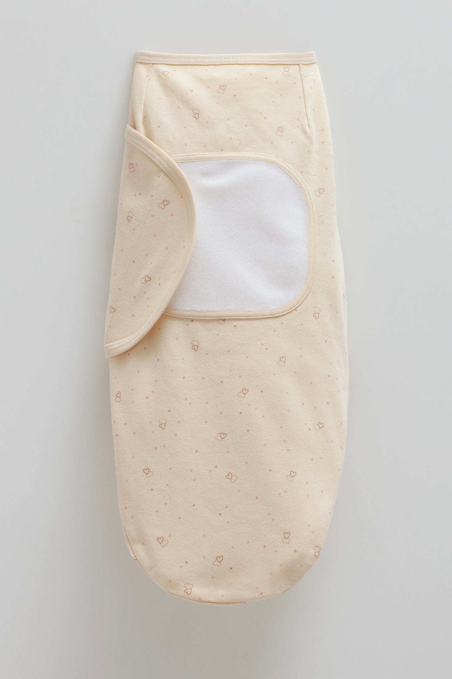 🍼 لفة مواليد قطنية – لون بيج🤍