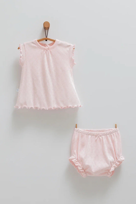 بجامة صيفي خفيف قطن ١٠٠٪‏ زهري