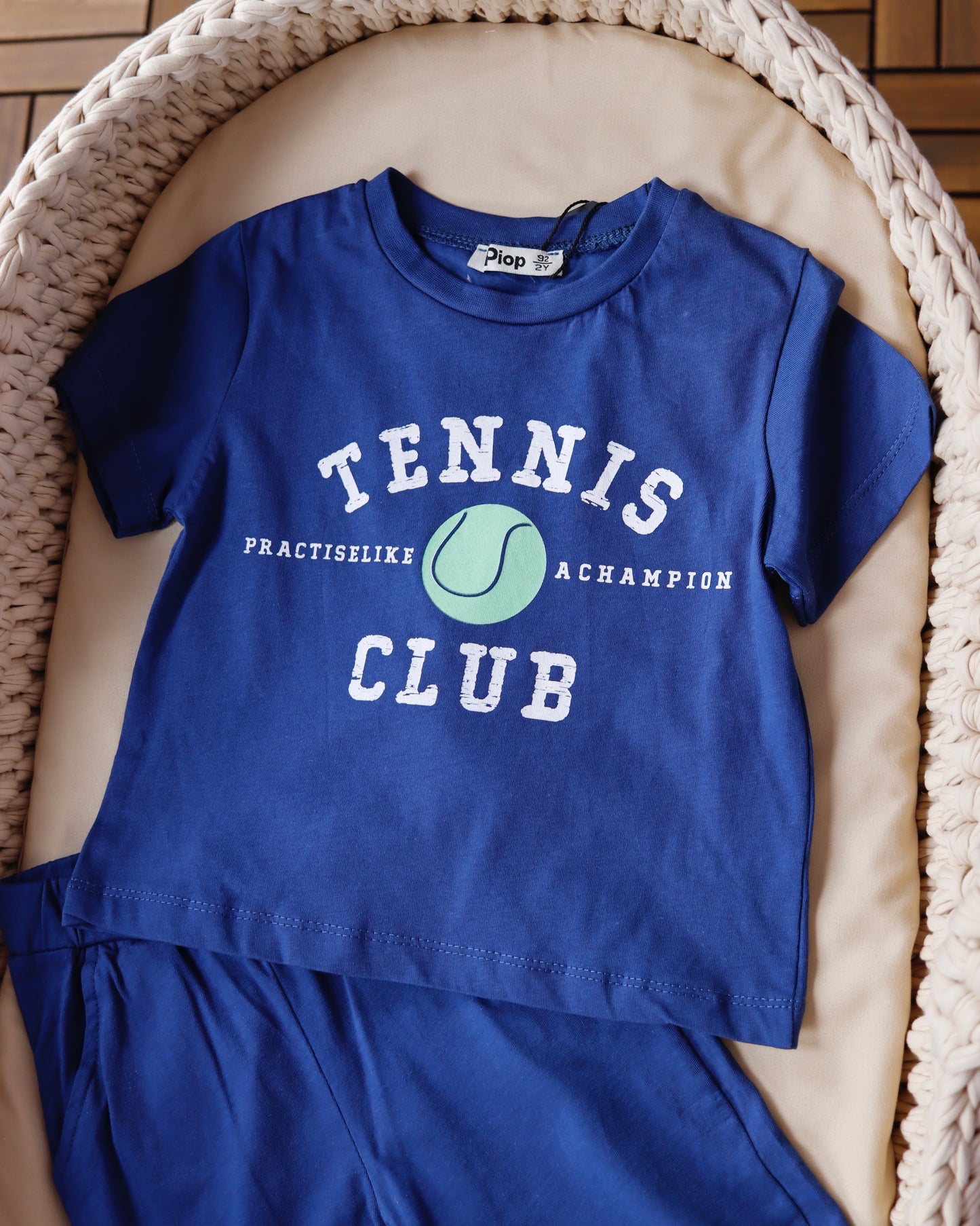 طقم شورت قطني قطعتين٢-٥ سنوات💙