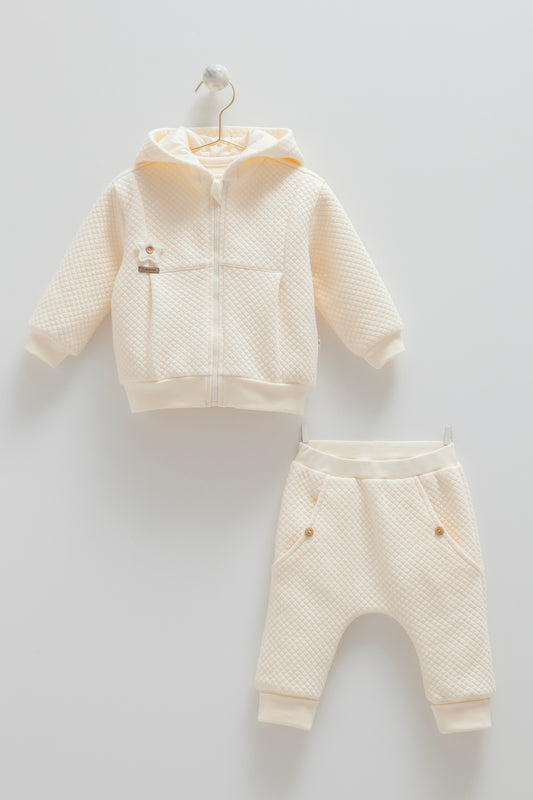 طقم ٣ قطع ٣-١٨ شهر ايفوري⭐️