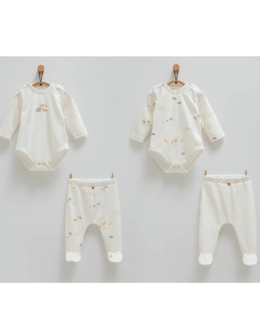 طقم بيبي قطن ١٠٠٪‏ حديث ولاده و ١-٣ أشهر🤍