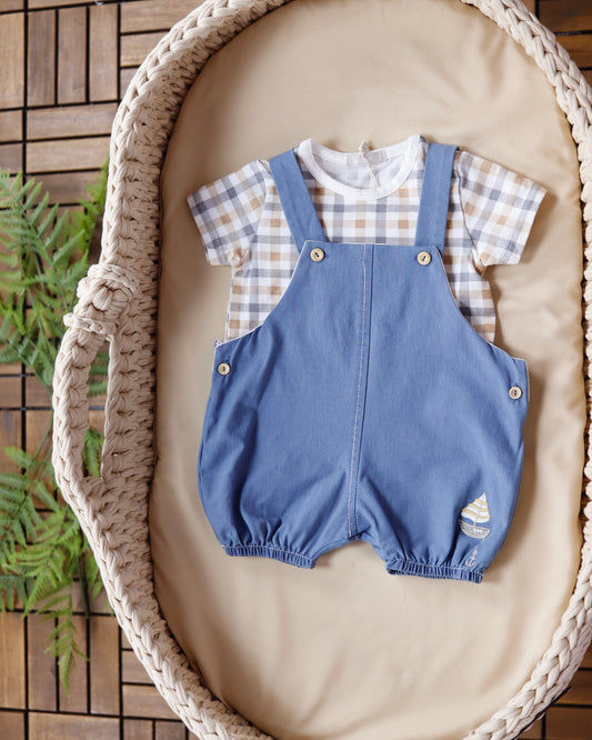 طقم افرهول بيبي جينز خفيف🤎