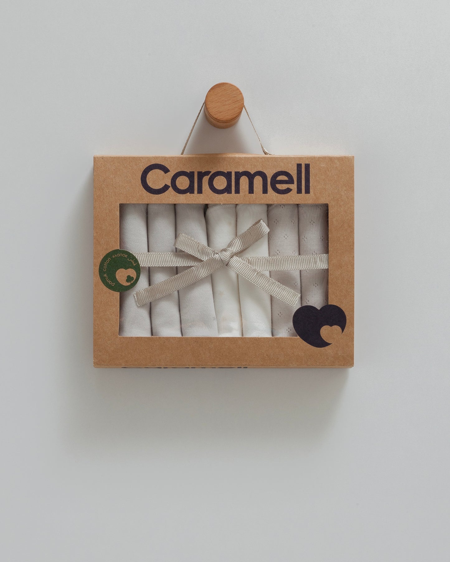 طقم مناديل بيبي قطن طبيعي ١٠٠٪‏ ٧ قطع رمادي