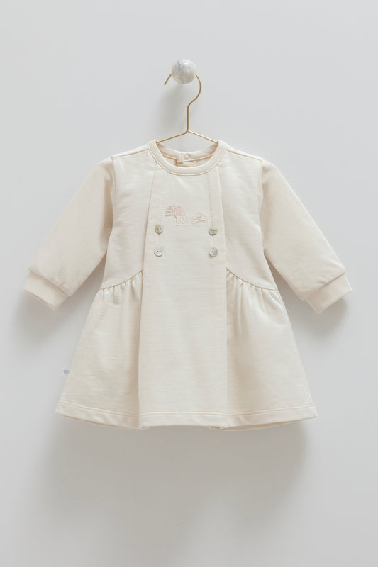 فستان بيبي قطن ١٠٠٪‏ ايفوري🌸