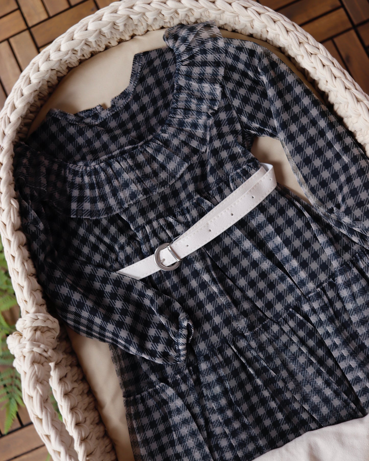 طقم فستان بناتي ٤ قطع ٢-٥ سنوات🪡